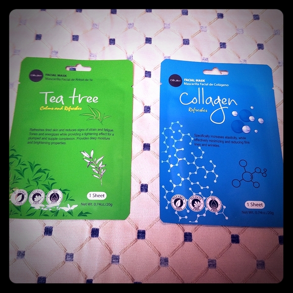 Celavi Other - 🆕️ 2 Facial Skincare Masks in Collagen & Tea Tree